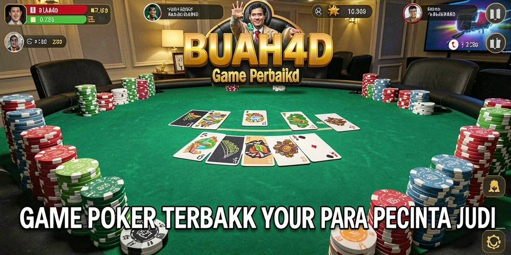 Tampilan gameplay BUAH4D yang menarik dan menegangkan saat bermain Poker.