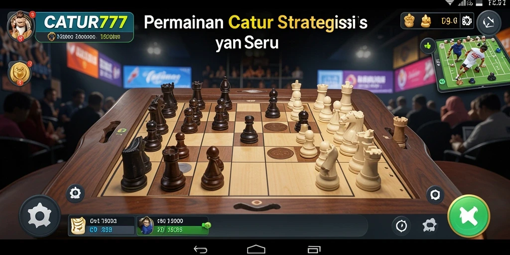 Tampilan gameplay catur yang menarik dan kompetitif.