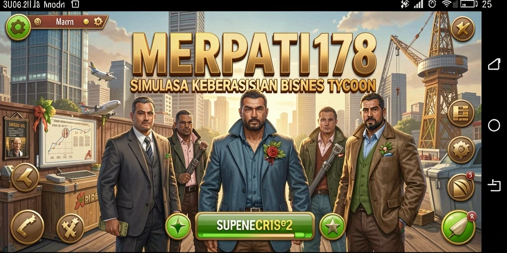 Tampilan gameplay <strong>MERPATI178</strong> yang menakjubkan dengan elemen Tycoon.