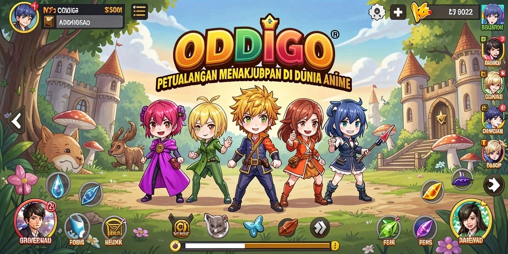 Gameplay ODDIGO yang menampilkan karakter dan aksi pertarungan seru.