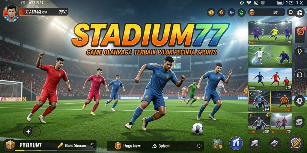 Tampilan gameplay <strong>STADIUM77</strong> yang seru dan realistis saat bermain olahraga.