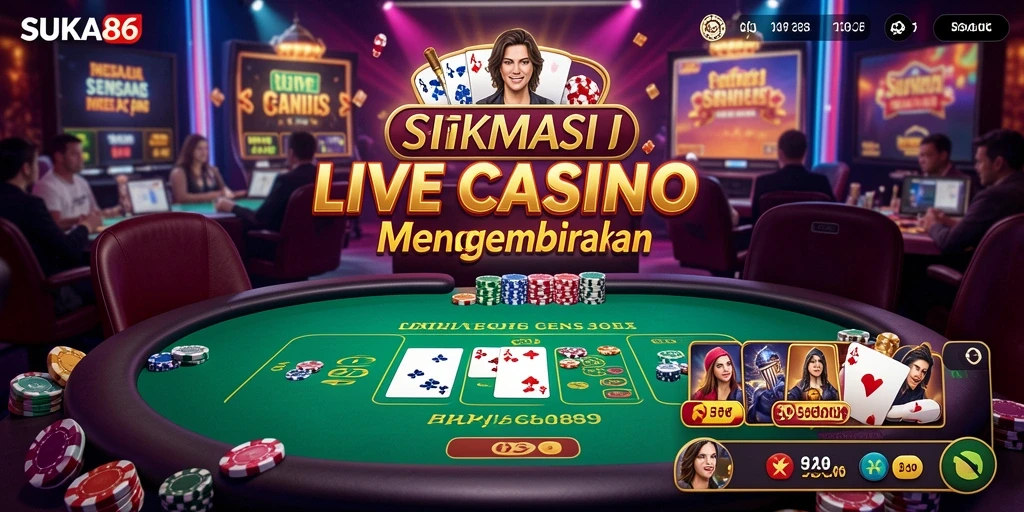 Gameplay Live Casino di SUKA86 yang mendebarkan dan interaktif.